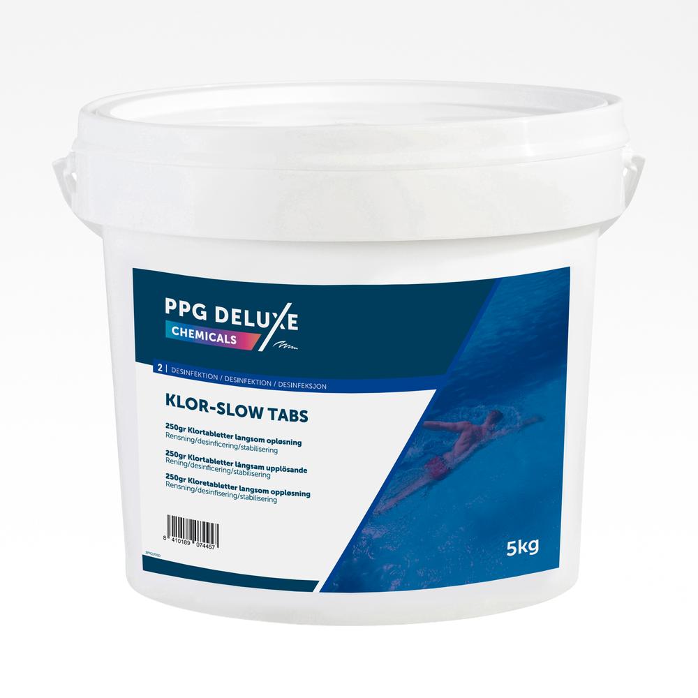 PPG Deluxe -hitaasti liukenevat klooritabletit 250 g, 5 kg